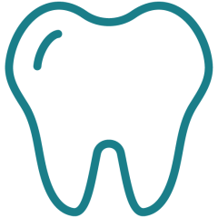 Tooth icon in teal